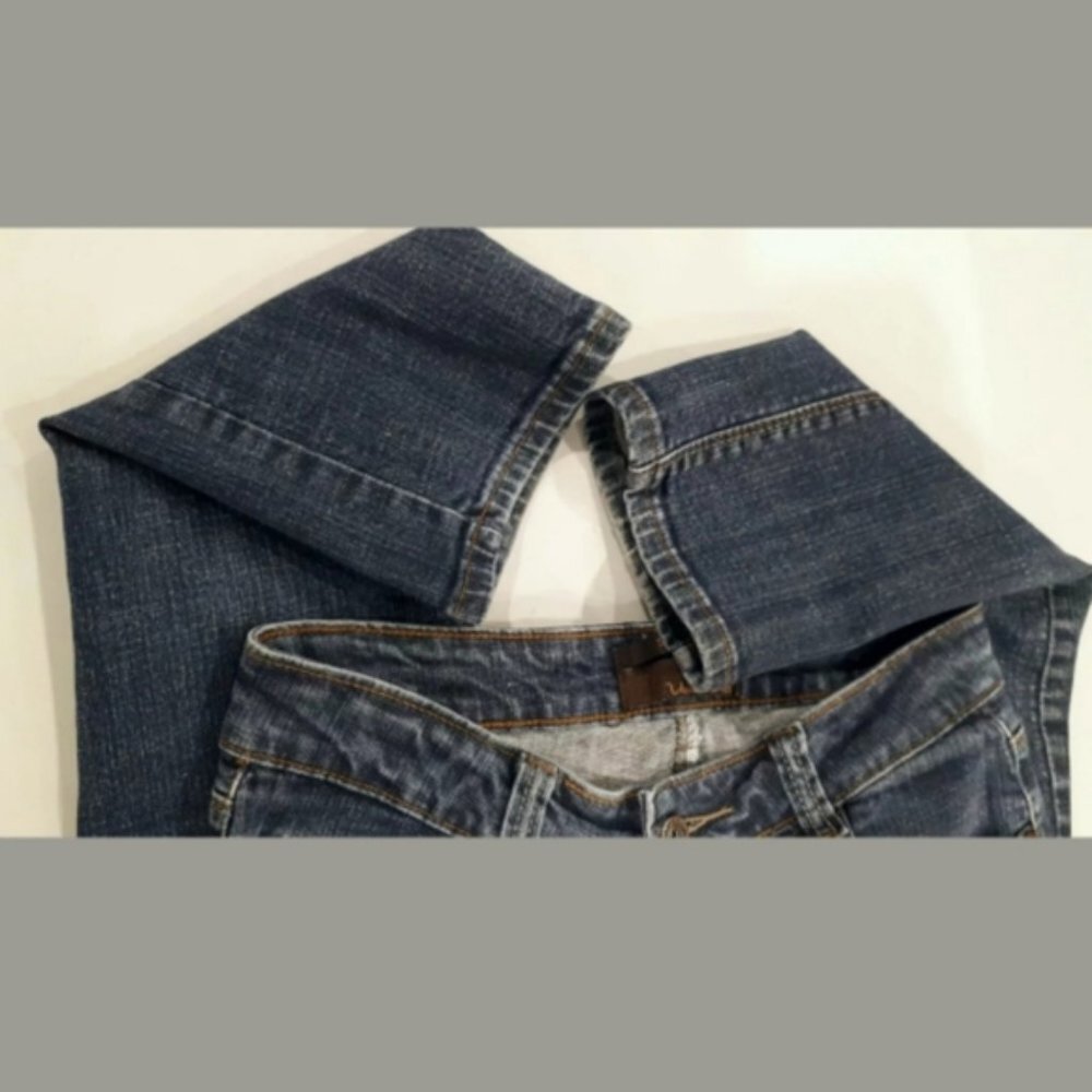 Urban Behavior Slim Jeans Destructed Dark Blue Wash Denim Womens Size 3/27 - Picture 7 of 9